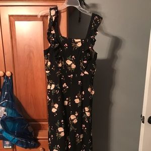 Floral Romper/Overalls with Pockets